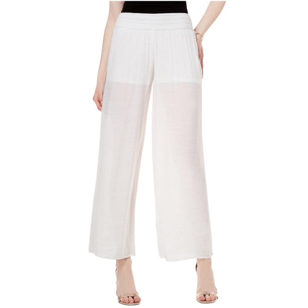 NEW white gauze pants (XS) - BCX